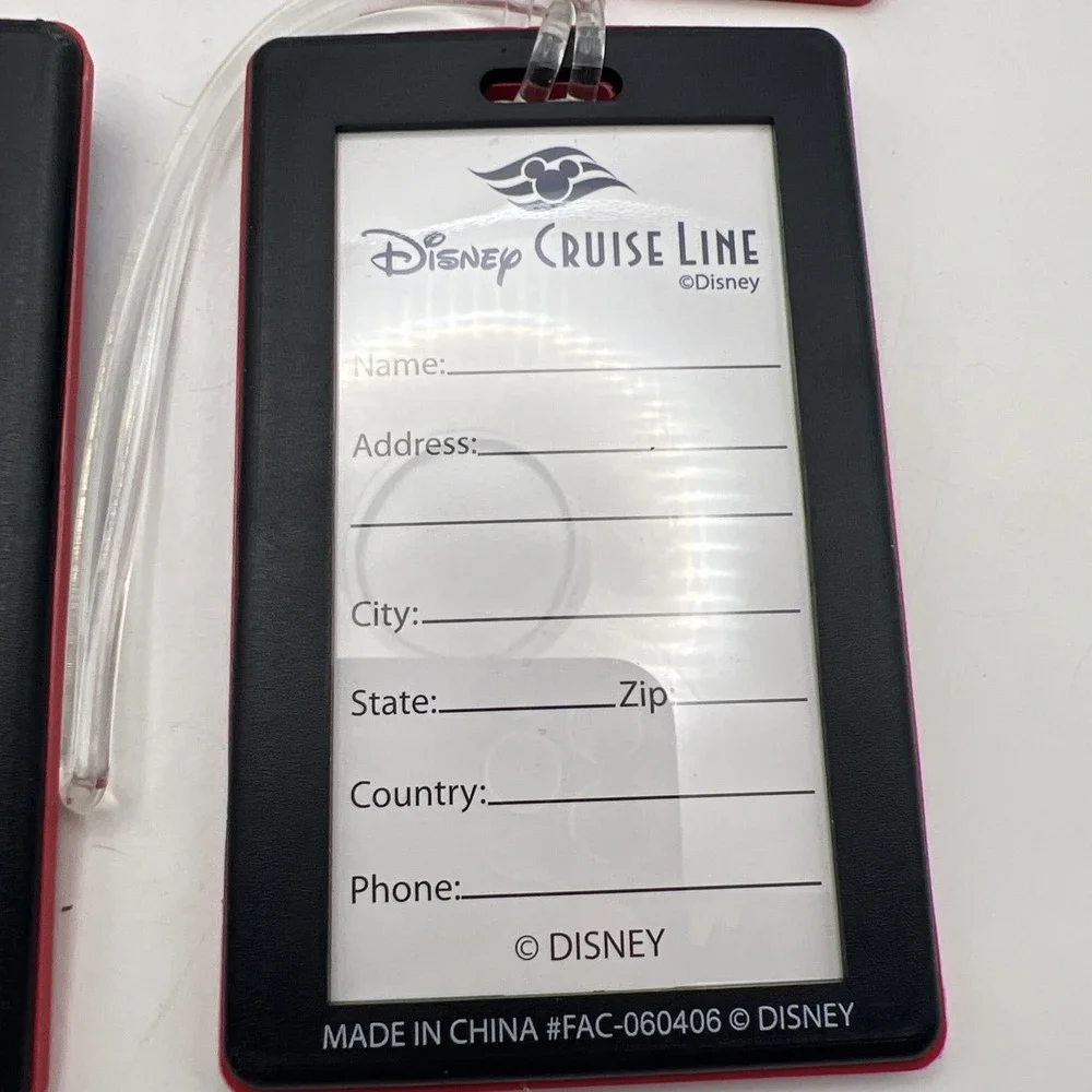 4x New Disney Cruise Line Sailing Ship Luggage Tag Lot Of 4